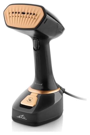Eta Stephany 3270 90000 - Håndholdt Tøydampstrykejern Med Automatisk Slukking - Såleplate: Keramisk - 1400 W - Black/Golden
