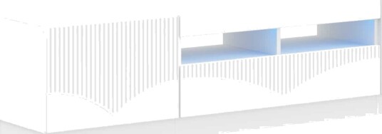 vidaXL 5 delt LED TV skap Hvit Konstruert tre