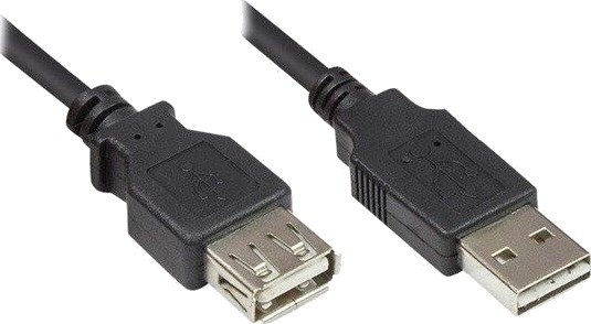 Alcasa 2511 Eu01 Usb A Til Usb A Hann/Hunn Rett Svart 2511 Eu01 Alcasa 2511 Eu01 Usb A Til Usb A Hann/Hunn Rett Svart 2511 Eu01