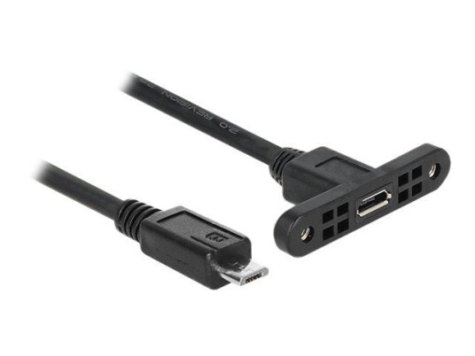 Delock USB-forlengelseskabel - Micro-USB type B til Micro-USB type B - 25 cm