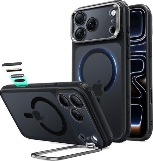 ESR Classic Hybrid Kickstand MagSafe Case for iPhone 18 Pro Max / 17 Pro Max - Matte Black