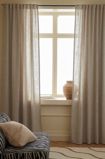 Ellos Home Gardin med multibånd Olinda 2 pakning Beige