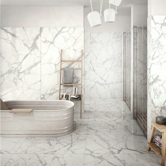 Ceramiche Keope Klinker Elements Lux Calacatta Hvit 60x60 cm