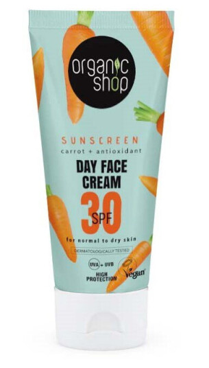 Organic Shop Sunscreen Day Face Cream SPF30 Normal to Dry Skin 50 ml