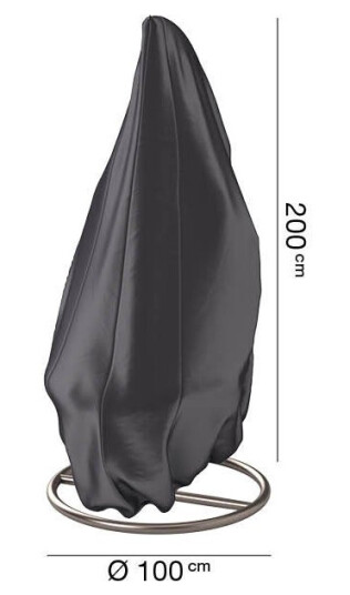 AeroCover Møbeltrekk Aerocover Til hengende huske 100 x 200 cm Svart
