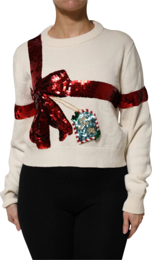 Dolce & Gabbana Dame Strikkevarer Hvit L,