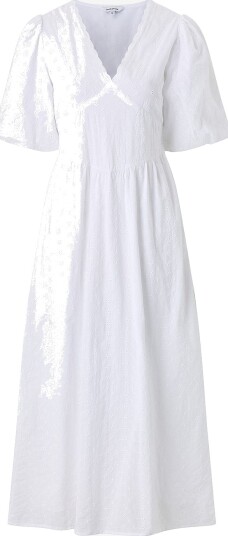 BubblerooMaxikjole Broderie Anglaise Maxi Hvit