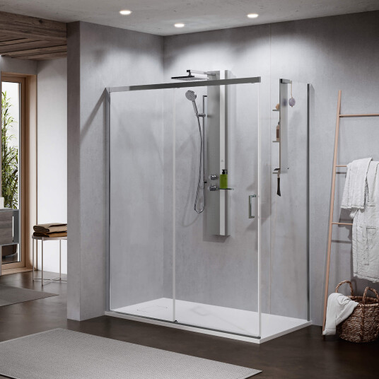 Novellini Zephyros 2.0 PH Skyvedør 120-160cm Krom / 146-149cm Venstre
