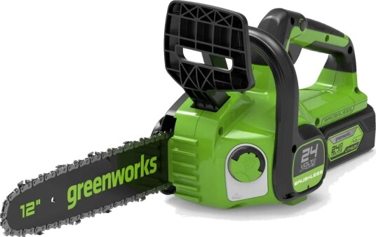 Greenworks GD24CS30K4 Batteridrevet motorsag inkl. lader 24V 4Ah 30 cm Greenworks GD24CS30K4 Batteridrevet motorsag inkl. lader 24V 4Ah 30 cm
