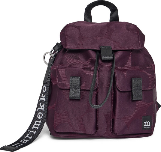 Marimekko Everything Backpack M Unikko - Burgundy - ONE SIZE Marimekko Everything Backpack M Unikko - Burgundy - ONE SIZE