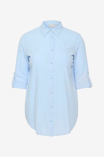 KAFFE Curve - Lang skjorte kcNana Shirt Tunic - Blå