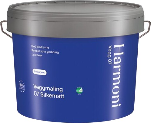 Harmoni Veggmaling 07 Hvit Base 9l