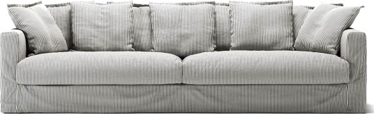 Decotique Le Grand Air XL 4 seters Sofa Askstripet/lin