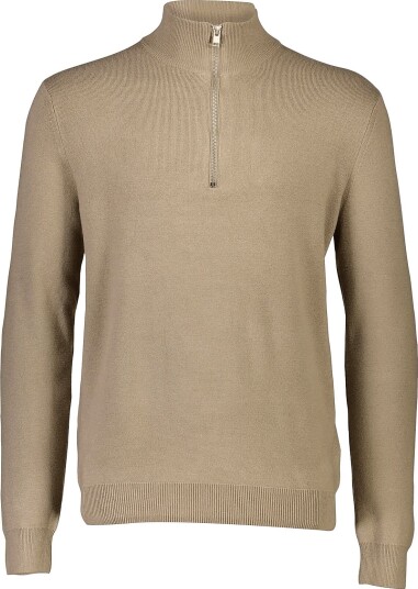 Lindbergh Ecovero Half Zip Knit MID BROWN L