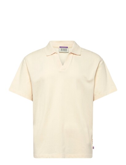 Scotch & Soda 3 Crosses Pique Relaxedfit Garmentdyed Polo Cream XL Scotch & Soda 3 Crosses Pique Relaxedfit Garmentdyed Polo Cream XL