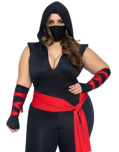 Dødelig Ninja Warrior Kostyme til Dame 3XL/4XL
