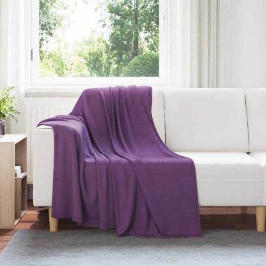 vidaXL Kastepledd 24 pcs Lilla 170 x 130 cm Fleece