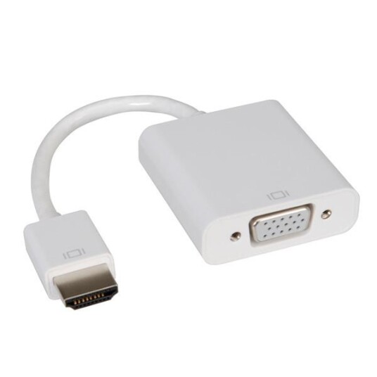 ROLINE Cableadapter HDMI-VGA. M/F. White. 15cm Factory Sealed