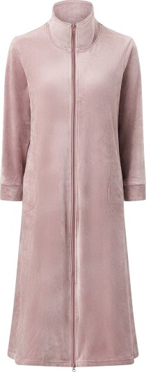 Damella Koselig kjole Velour Fleece Robe Rosa Damella Koselig kjole Velour Fleece Robe Rosa