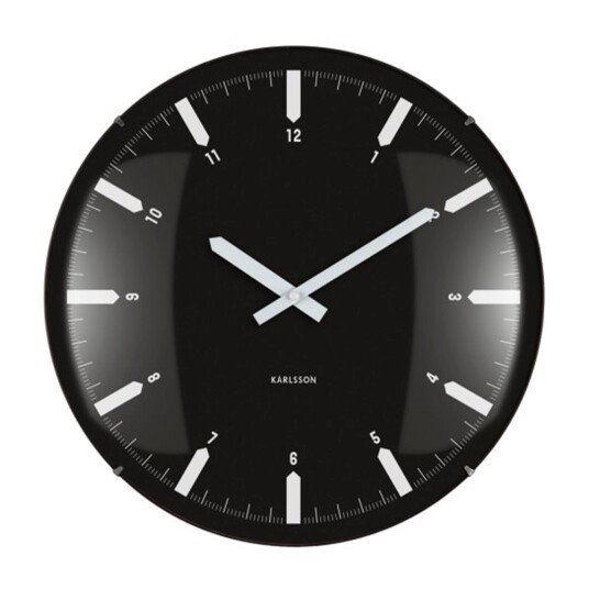 KARLSSON Wall Clock Realista Dome Black - Black - Ø 35 CM