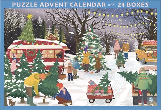 Vissevasse Puslespill Adventskalender 24 esker 1000 Brikker Vissevasse OneSize Puslespill