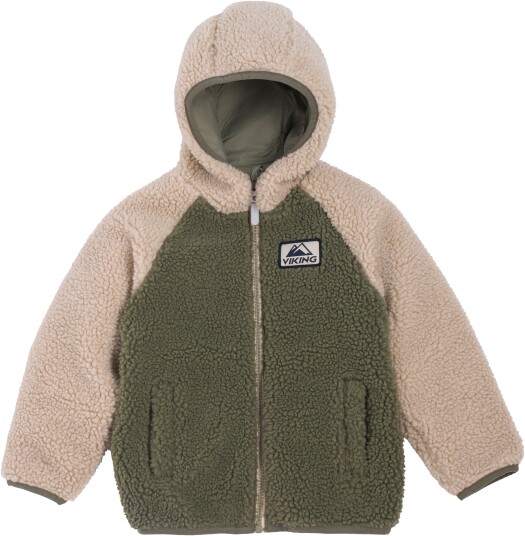 Viking Play Vendbar Fleecejakke Olive 110