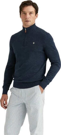 Morris Randall Half Zip   Navy   M