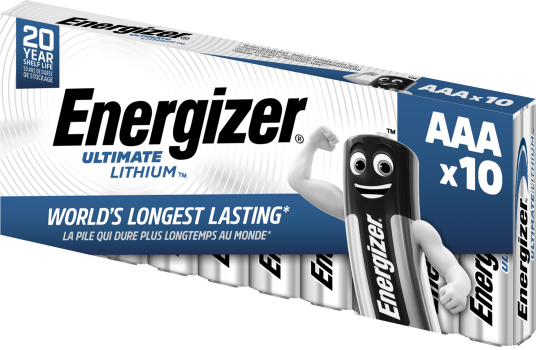 Energizer Ultimate Lithium AAA 10pk 10stk Lithiumbatterier Ekstrem varighet