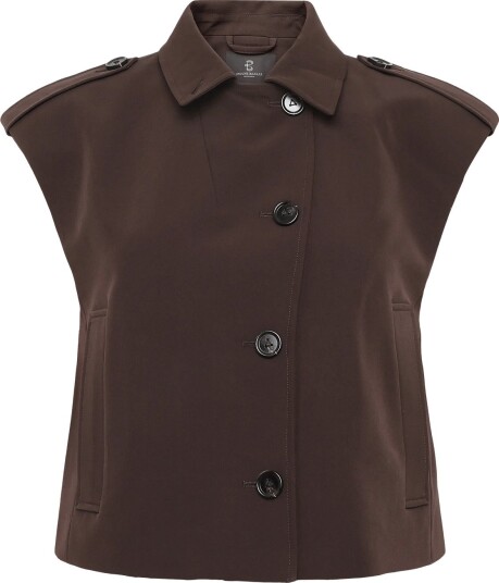 Bruuns Bazaar Rubysusbblita Waistcoat - DARK BROWN - 38 Bruuns Bazaar Rubysusbblita Waistcoat - DARK BROWN - 38
