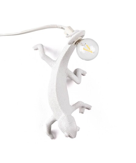 Chameleon Kameleon med Lampe 21,5 x 10 cm Hvit Chameleon Kameleon med Lampe 21,5 x 10 cm Hvit