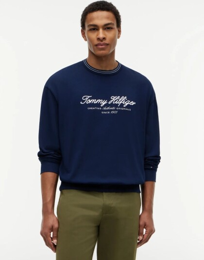 Tommy Hilfiger Nautical Tipped Collar Crew Navy XL Tommy Hilfiger Nautical Tipped Collar Crew Navy XL