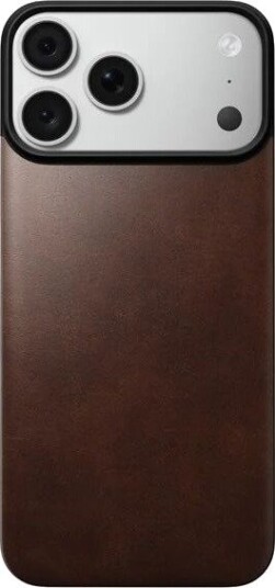 Nomad Magnetic Leather Back - rustic brown (Horween) - Magsafe - iPhone 18 Pro Max/17 Pro Max