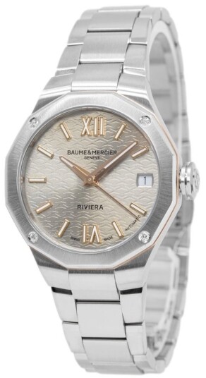 Baume & Mercier Dameklokke M0A10730 Riviera Beige/Stål Ø33 mm