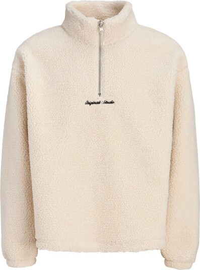 Jack & Jones Jornorrebro Emb Teddy Sweat High Neck OATMEAL XXL