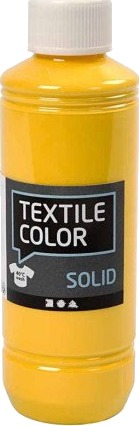 Diverse Textile Solid dækkende gul 250ml 1 fl