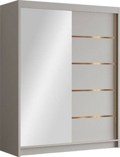 Emet Garderobe med Speil 150x200 cm - Beige
