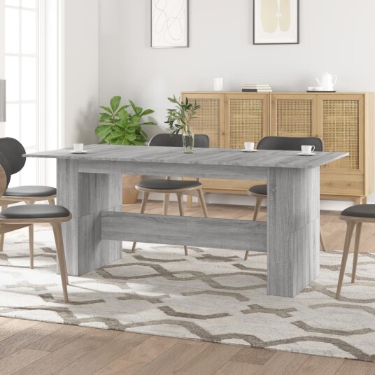  Spisebord grå sonoma 180x90x76 cm konstruert tre 8721012209022