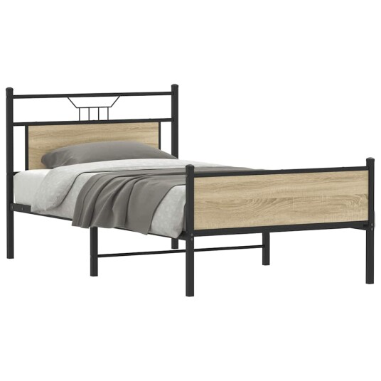 Sengeramme uten madrass sonoma eik 107x203 cm konstruert tre 4106976