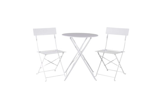 Venture Design Marseille kafésett Hvit 2 stoler & bord 60 cm Hvit