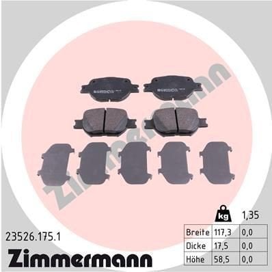 Bremseklosser ZIMMERMANN 23526.175.1