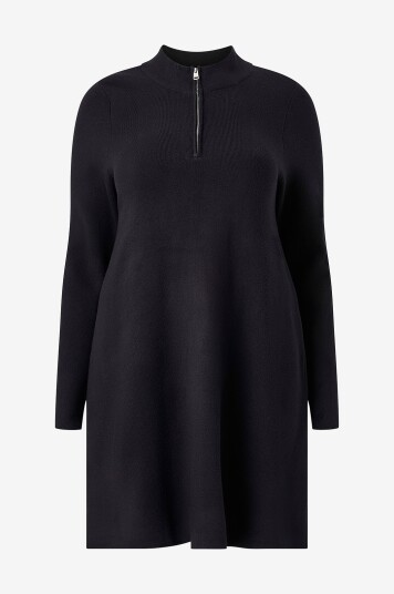 Zizzi Kjole mZoe L/S Abk Dress Svart Zizzi Kjole mZoe L/S Abk Dress Svart
