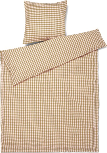 Juna Bæk&Bølge Sengetøj 140X200 Cm Karamel/Off White Dk   Beige   140X200CM