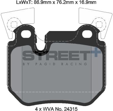 PAGID Racing T8067SP2001 Bremseklosser