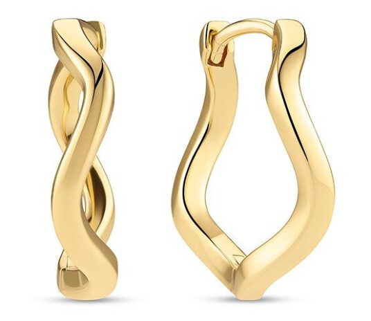 Sif Jakobs Ellera Waves Pianura Grande Øredobber 18 kt. Gullforgylt sølv SJ E3869 YG Dame 925 Sterling Silver