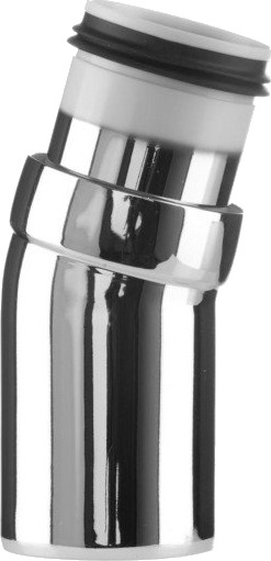 40 mm PP Smartline bend 15 grader forkrommet
