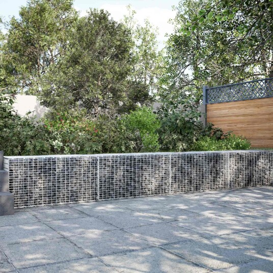 vidaXL Gabion med 3,5 mm wire og 5x2,5 cm nett 550x10x50 cm vidaXL Gabion med 3,5 mm wire og 5x2,5 cm nett 550x10x50 cm