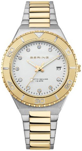 Bering Dameklokke 18936 710 Classic Antikkhvit/Gulltonet stål Ø36 mm