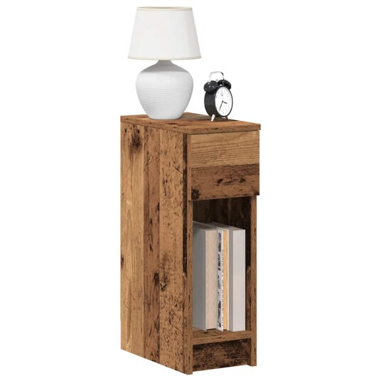  Nattskap med skuff 2 stk gammelt tre 20x36x60 cm 8721158575890