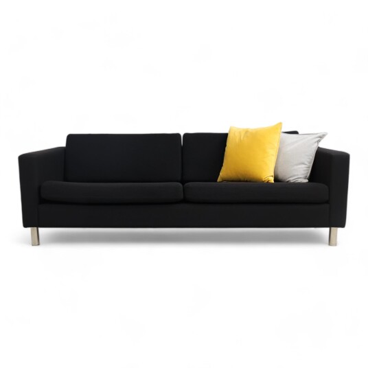 Efg Nyrenset Sort Pure Sofa 3-seter