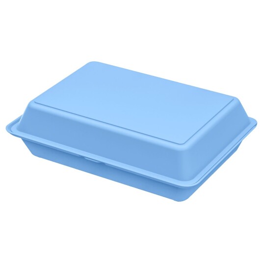 elasto REuse Gjenbrukbar matbeholder Kintoki; 1400ml, 21x29x8.4 cm (LxBxH); Blå; Rektangulær; 18 Stykk / Forpakning